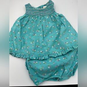 Baby Girl Vintage Four Dot Gymboree 18-24 Month 2pc Pop Safari Blue Floral Dress